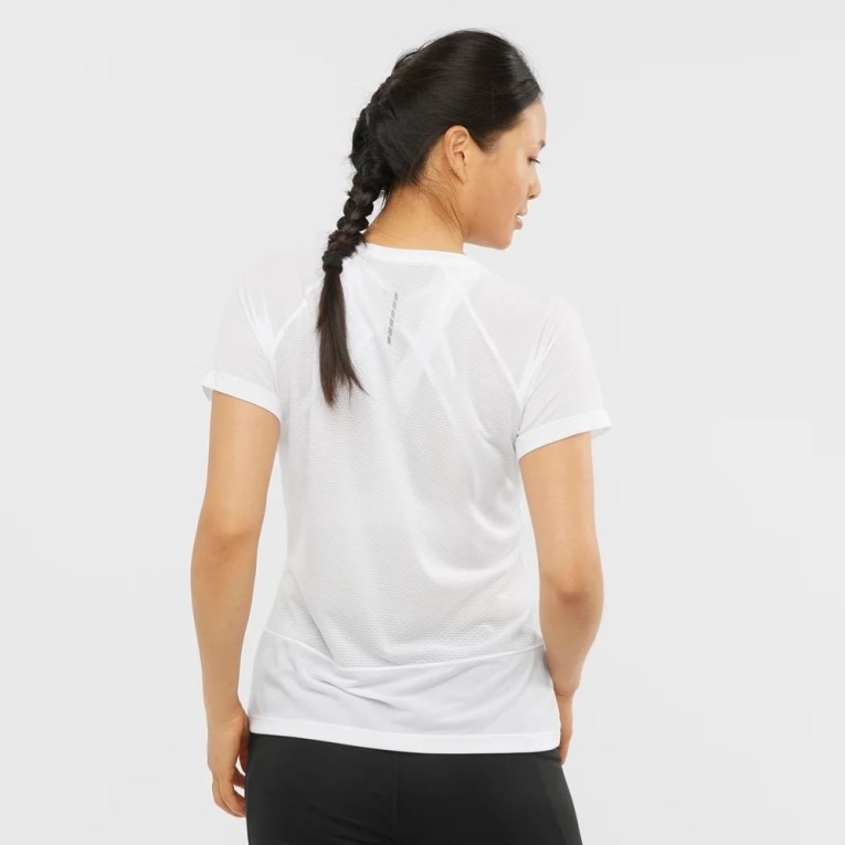 Camiseta Salomon Cross Rebel Corta Sleeve Mujer Blancos | MX HIFP045